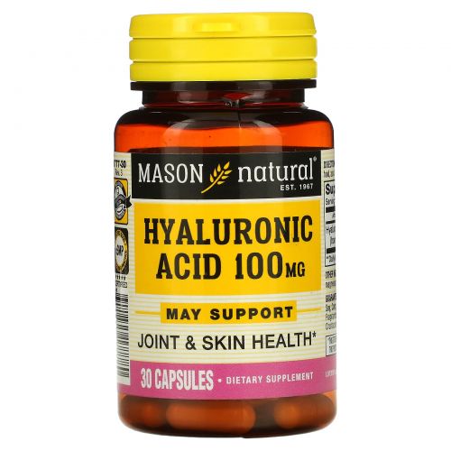 Mason Natural, Hyaluronic Acid, 100 mg, 30 Capsules