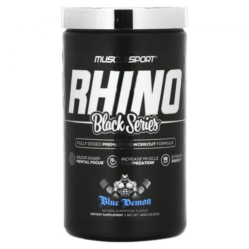 MuscleSport, Black Series, Rhino, Blue Demon, 460 г (16,20 унции)