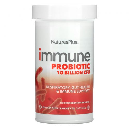 Nature's Plus, Immune Probiotic, 10 Billion CFU, 30 Capsules