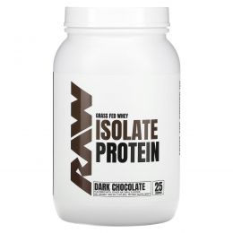 Raw Nutrition, сывороточный изолят сывороточного протеина от коров травяного откорма, со вкусом темного шоколада, 892,5 г (1,97 фунта)