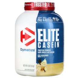 Dymatize Nutrition, Elite,  Казеин, Мягкая Ваниль, 4 фунта (1, 81 кг)