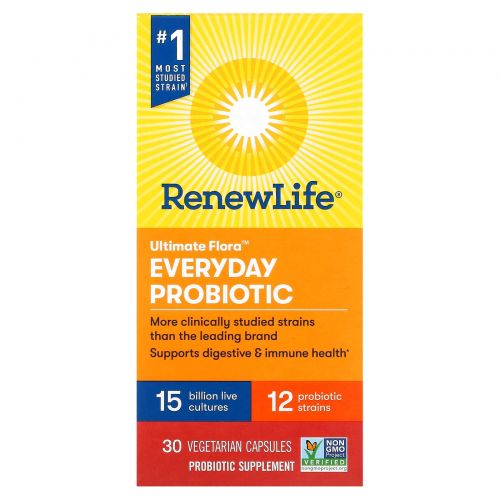 Renew Life, Ultimate Flora, Everyday Probiotic, 30 Vegetarian Capsules