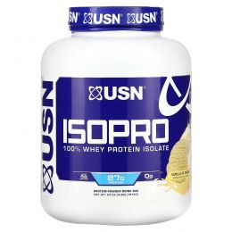 USN, IsoPro, 100% изолят сывороточного протеина, ванильное мороженое, 1814 г (4 фунта)