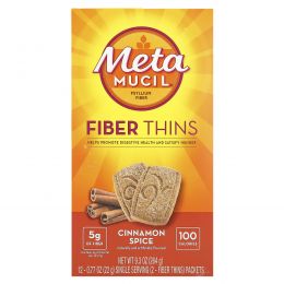 Metamucil, Fiber Thins, корица, 12 пакетиков по 22 г (0,77 унции)