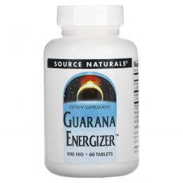 Source Naturals, Энергетик с гуараной, 60 таблеток