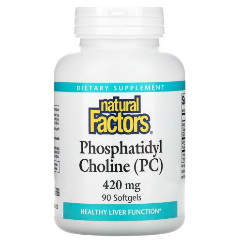 Natural Factors, Фосфатидилхолин (PC), 420 мг, 90 гелевых капсул