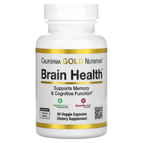 California Gold Nutrition, Brain Health, 60 растительных капсул