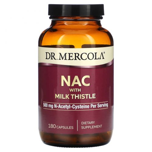 Dr. Mercola, NAC With Milk Thistle, 250 mg, 180 Capsules