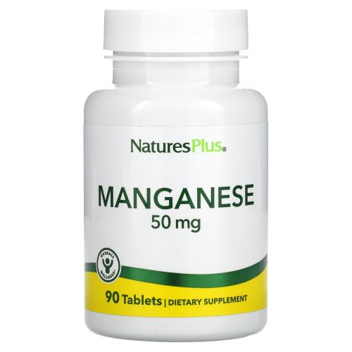 Nature's Plus, Марганец, 50 мг, 90 таблеток