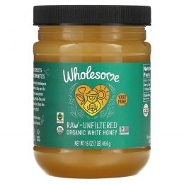 Wholesome Sweeteners, Inc., Organic, Spreadable Raw Unfiltered White Honey, 16 oz (454 g)