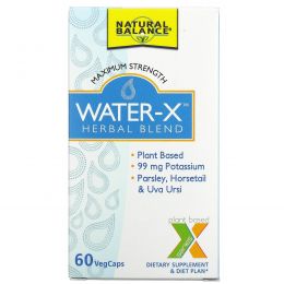 Natural Balance, Water-X, Herbal Blend, 60 Veggie Caps