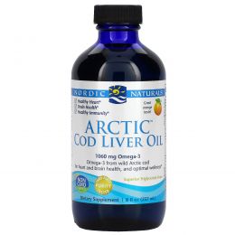 Nordic Naturals, Масло печени арктической трески, со вкусом апельсина, 8 жидких унций (237 мл)