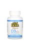 Natural Factors, Витамин D3 для детей, со вкусом клубники, 400 МЕ, 100 жевательных таблеток