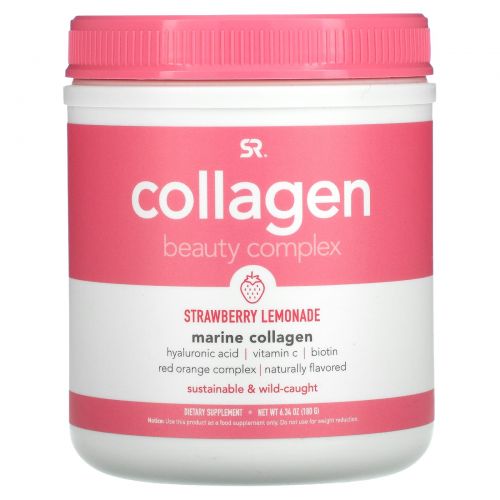 Sports Research, Collagen Beauty Complex, Marine Collagen, Strawberry Lemonade, 6.34 oz (180 g)