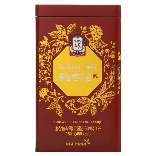 CheongKwanJang, Renesse, корейские конфеты с красным женьшенем, 180 г (6,35 унции)
