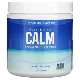 Natural Vitality, CALM, антистрессовая смесь для напитков, без добавок, 226 г (8 унций)