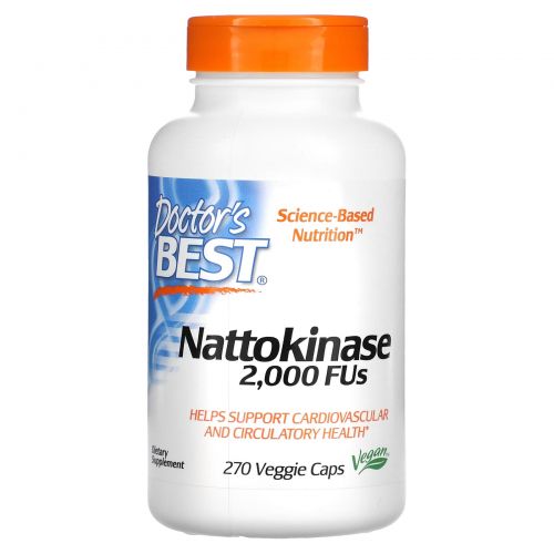 Doctor's Best, Best Nattokinase, 2,000 МЕ, 270 растительных капсул