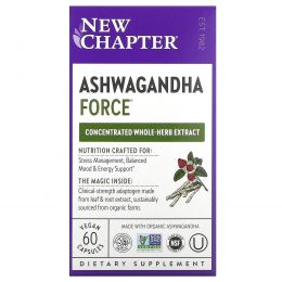 New Chapter, Ashwagandha Force`` 60 веганских капсул