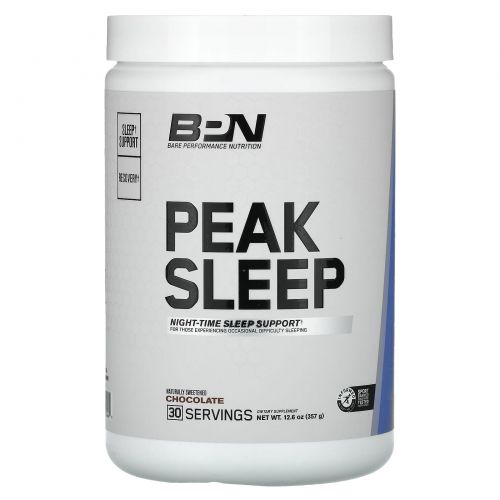 Bare Performance Nutrition, Peak Sleep, шоколад, 357 г (12,6 унции)