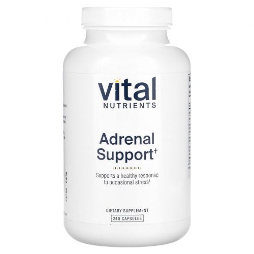 Vital Nutrients, добавка для поддержки надпочечников, 240 капсул