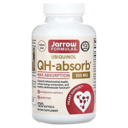 Jarrow Formulas, QH-Absorb, Убихинол, 100 мг, 120 гелевых капсул