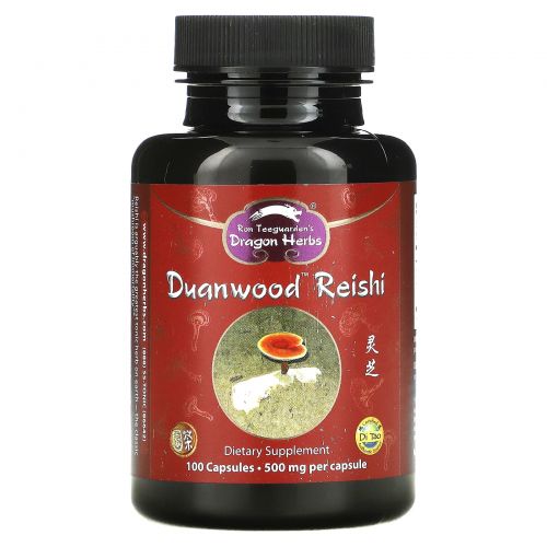 Dragon Herbs, Duanwood Reishi, 450 мг, 100 веганских гелевых капсул