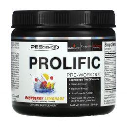 PEScience, Prolific, Pre-Workout, Raspberry Lemonade, 9.88 oz (280 g)