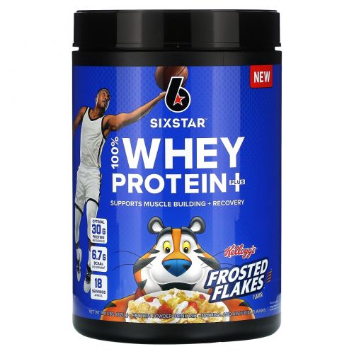 SIXSTAR, 100% Whey Protein Plus, замороженные хлопья от Kellog, 821 г (1,81 фунта)