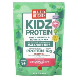 Healthy Heights, Kidz Protein, протеин для детей от 2 лет, со вкусом клубники, 600 г (21,2 унции)