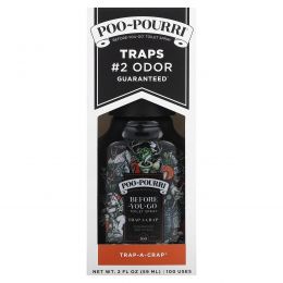 Poo-Pourri, Before-You-Go, спрей-освежитель для туалета, Trap-A-Crap, кедр и цитрус, 59 мл (2 жидк. унции)