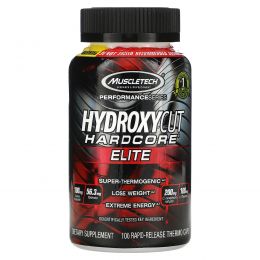 MuscleTech, Серия Performance, Hydroxycut Hardcore, Elite, 100 термокапсул с быстрым высвобождением