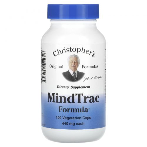 Christopher's Original Formulas, Формула MindTrac, 440 мг, 100 растительных капсул