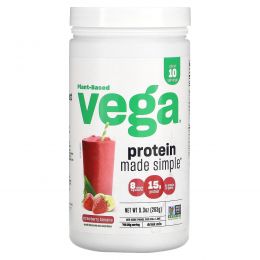 Vega, Protein Made Simple, протеин, клубника и банан, 263 г (9,3 унции)