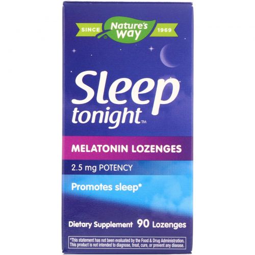 Nature's Way, Sleep Tonight, пастилки с мелатонином, 2,5 мг, 90 пастилок