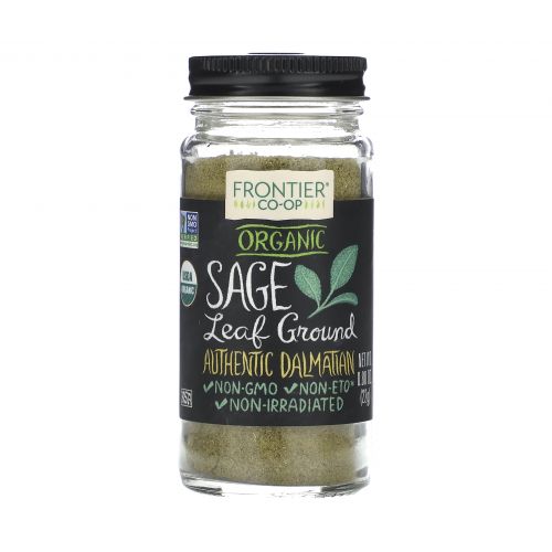 Frontier Co-op, Organic Sage Leaf Ground, 0.8 oz (22 g)