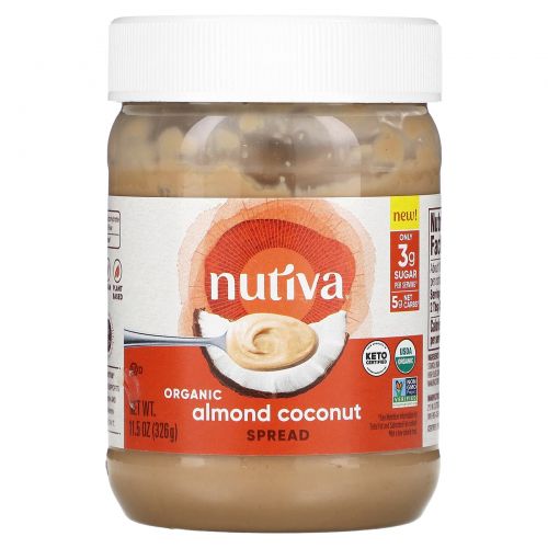 Nutiva, Органический спред с миндалем и кокосом, 326 г (11,5 унции)