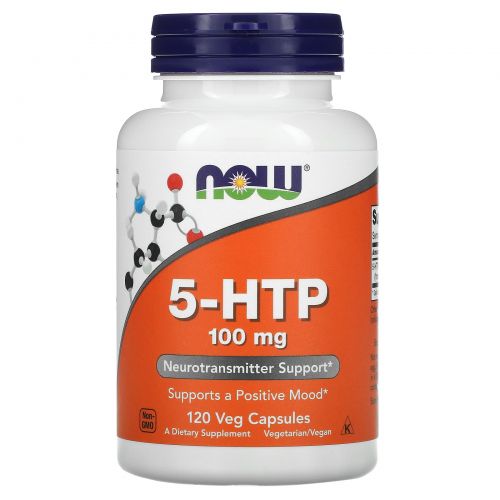 Now Foods, 5-HTP, 100 мг, 120 капсул в растительной оболочке