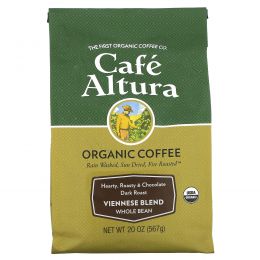 Cafe Altura, Organic Coffee, Viennese Blend, Dark Roast, Whole Bean, 20 oz (567 g)