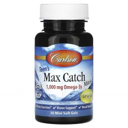 Carlson, Teen's Max Catch Minis, 500 мг, 30 мягких таблеток