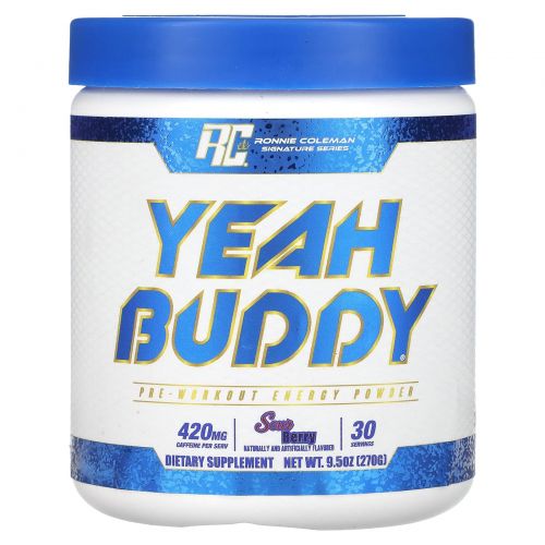 Ronnie Coleman, Signature Series, Yeah Buddy, энергетический порошок перед тренировкой, с кислинкой, 270 г (9,5 унции)