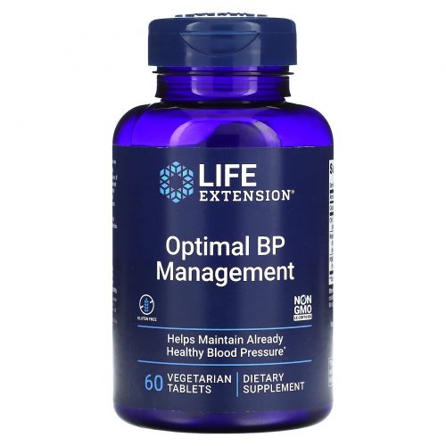Life Extension, Optimal BP Management, 60 вегетарианских таблеток