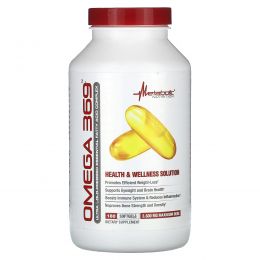 Metabolic Nutrition, омега-369, 3600 мг, 180 капсул (1200 мг в 1 капсуле)