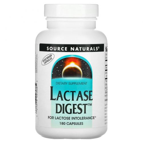 Source Naturals, Lactase Digest, 180 растительных капсул