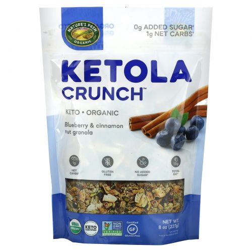 Nature's Path, Ketola Crunch, гранола с голубикой и корицей, 227 г (8 унций)