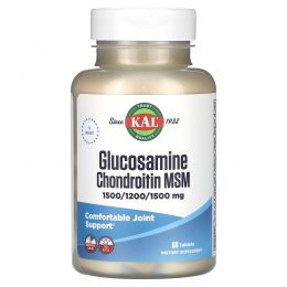 KAL, Глюкозамин хондроитин МСМ, 60 таблеток