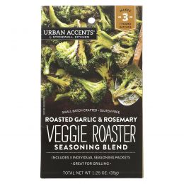 Urban Accents, Смесь приправ Veggie Roaster, обжаренный чеснок и розмарин, 35 г (1,25 унции)