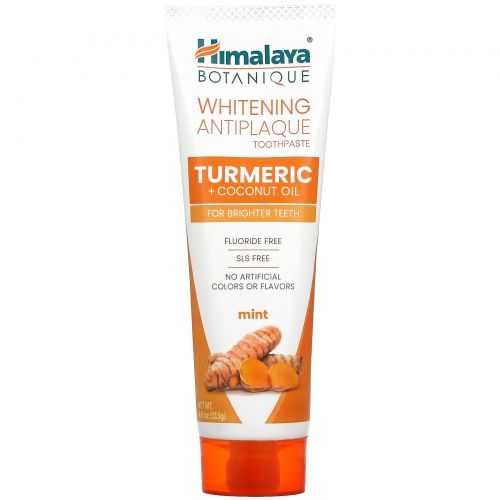 Himalaya, Whitening Antiplaque Toothpaste, Turmeric + Coconut Oil, Mint ,  4.0 oz ( 113 g)