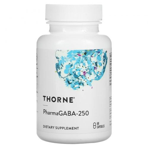 Thorne Research, PharmaGABA-250, 60 растительных капсул