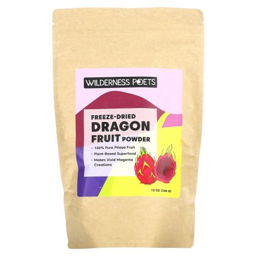 Wilderness Poets, Freeze Dried Dragon Fruit Powder, 12 oz (340 g)