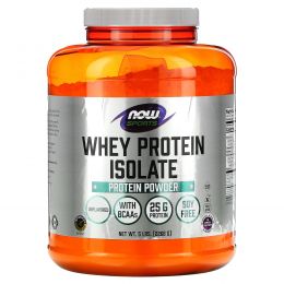 Now Foods, Sports, Whey Protein Isolate, без ароматизаторов, 5 фунтов (2268 г)